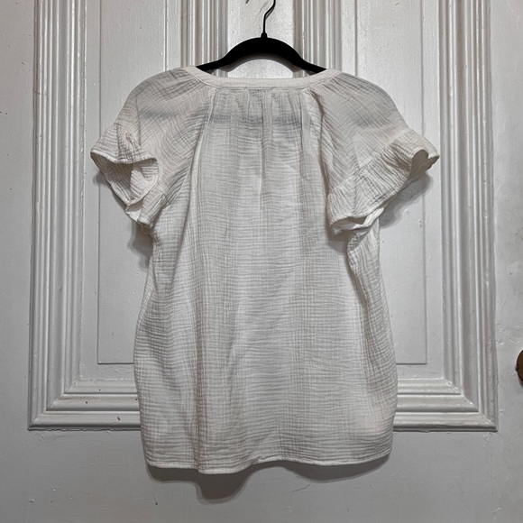 MadeWell Blouse with Ruffled Sleeves - Picture 2 of 5